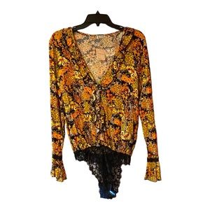 Free People Intimately Midnight Combo Bodysuit